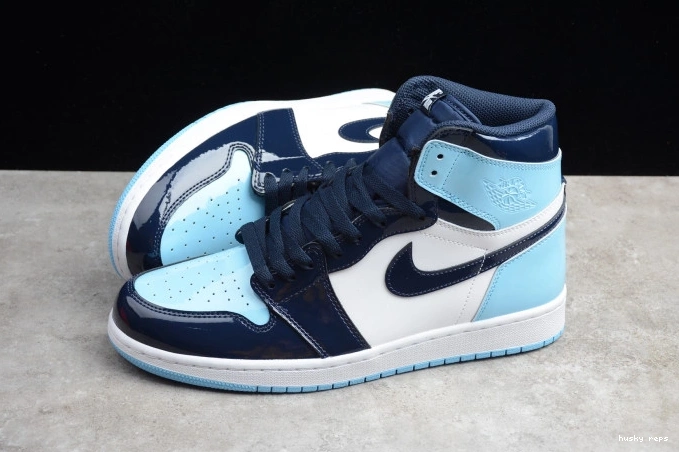 Rep Husky CD0461-401 1 High Retro Jordan UNC Patent Air OG 0819